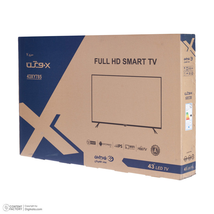 تلویزیون ایکس ویژن مدل XY785 سایز ۴۳ اینچ LED Full HD